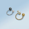 K18/Pt900 Double Pearl Free-Size Ring(8.5mm)＿K18/Pt900 ダブルパール フリーサイズリング